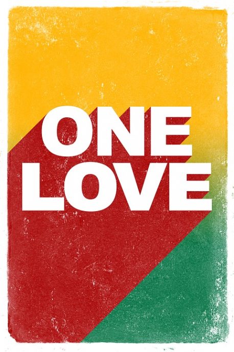 Poster Reggae Rasta Bob Marley One Love Quote
