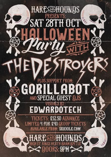 Destroyers Halloween party at The Hare and Hounds